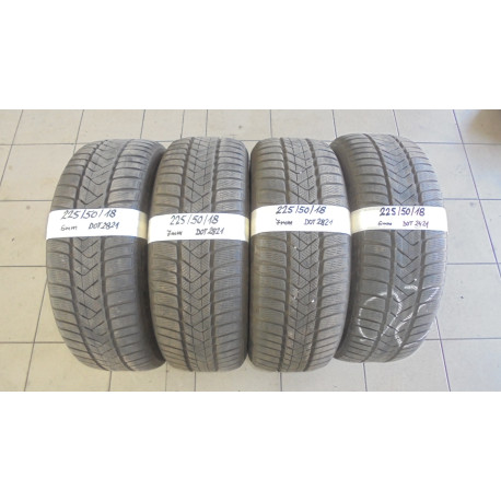 Pneu Zimní 225x50x18,Pirelli,Vzorek 2x7mm,2x6mm,Cena za kus