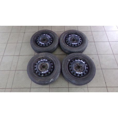 Plechové Disky Citroen C-1,4.5x14 ET39,4x100,Pneu Letní 155x65x14,Vzorek 5mm,Cena za sadu