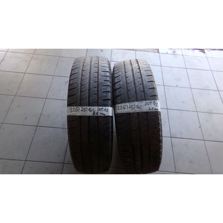 Pneu Letní 225x75x16C,Michelin,Vzorek 8,5mm a 7,5mm, cena za kus
